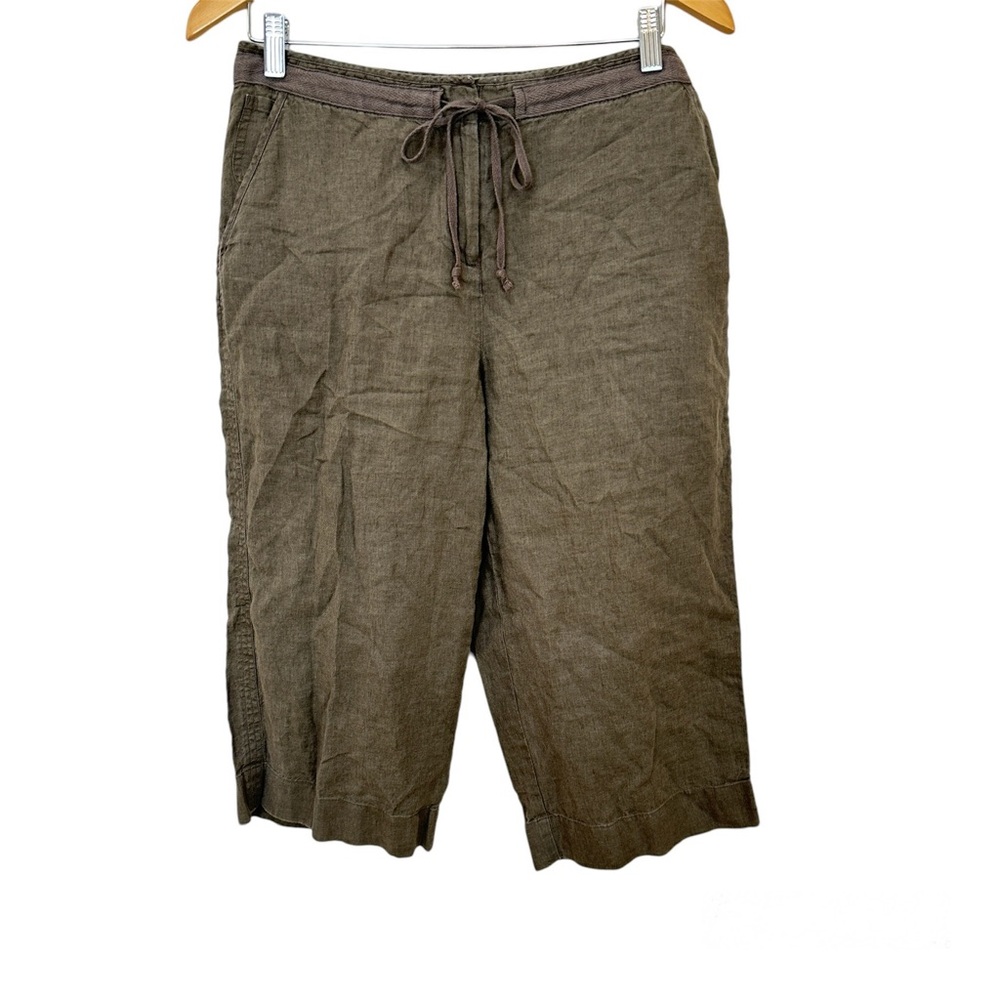 Talbots Irish Linen Brown Capri Pants Women’s Sz 10